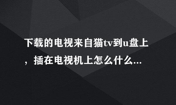 下载的电视来自猫tv到u盘上，插在电视机上怎么什么都没有360问答啊，提示无支持文件