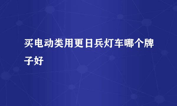 买电动类用更日兵灯车哪个牌子好