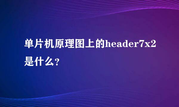 单片机原理图上的header7x2是什么？