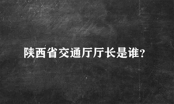 陕西省交通厅厅长是谁？