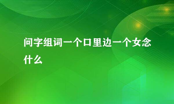 问字组词一个口里边一个女念什么