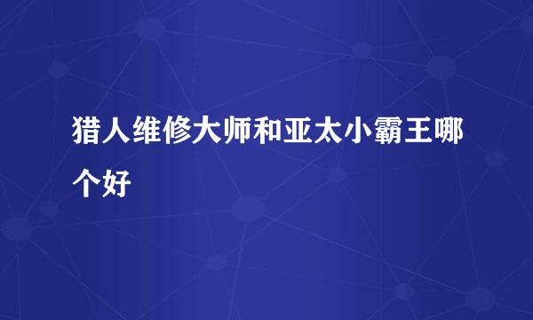 猎人维修大师和亚太小霸王哪个好