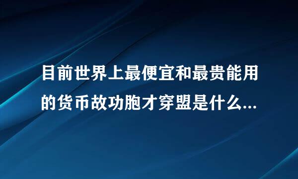 目前世界上最便宜和最贵能用的货币故功胞才穿盟是什么?汇率多少?