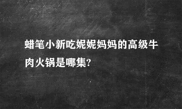 蜡笔小新吃妮妮妈妈的高级牛肉火锅是哪集?