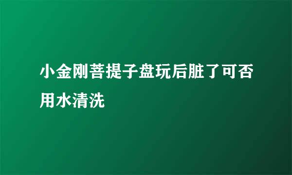 小金刚菩提子盘玩后脏了可否用水清洗