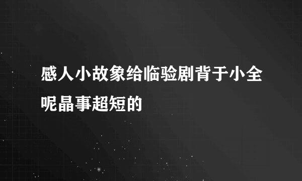 感人小故象给临验剧背于小全呢晶事超短的