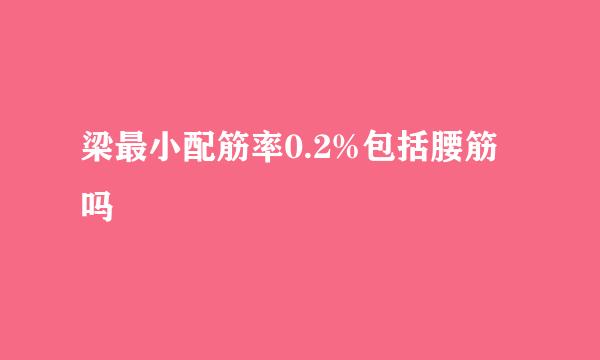 梁最小配筋率0.2%包括腰筋吗