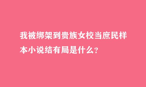 我被绑架到贵族女校当庶民样本小说结有局是什么？