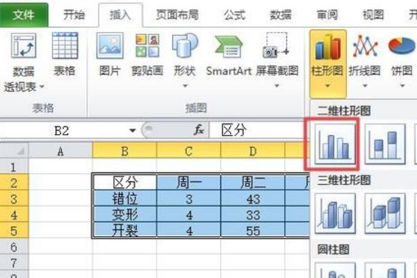 如何用exc来自el柱状图对比两组数据