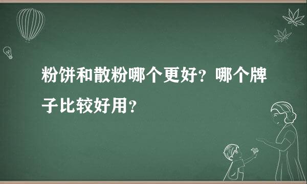 粉饼和散粉哪个更好？哪个牌子比较好用？