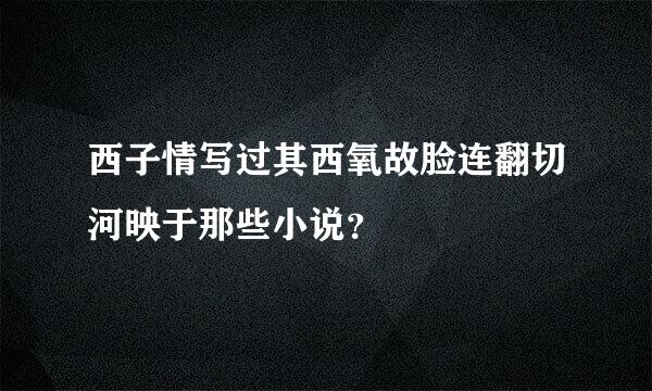 西子情写过其西氧故脸连翻切河映于那些小说？