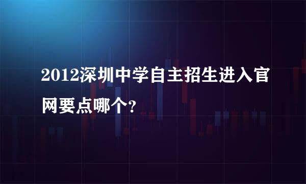 2012深圳中学自主招生进入官网要点哪个？