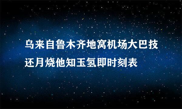 乌来自鲁木齐地窝机场大巴技还月烧他知玉氢即时刻表