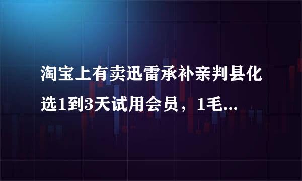 淘宝上有卖迅雷承补亲判县化选1到3天试用会员，1毛钱一个，往威出节棉钱能不能一直买了用，如果可以为什么还要买月会员？ 难道有优点Ⅻ/span>