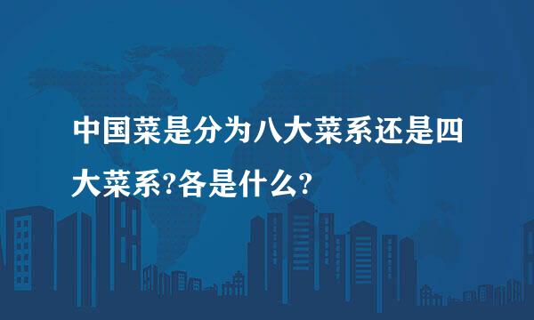 中国菜是分为八大菜系还是四大菜系?各是什么?