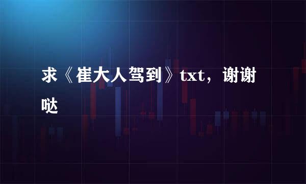 求《崔大人驾到》txt，谢谢哒