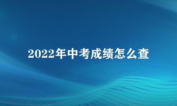 2022年中考成绩怎么查