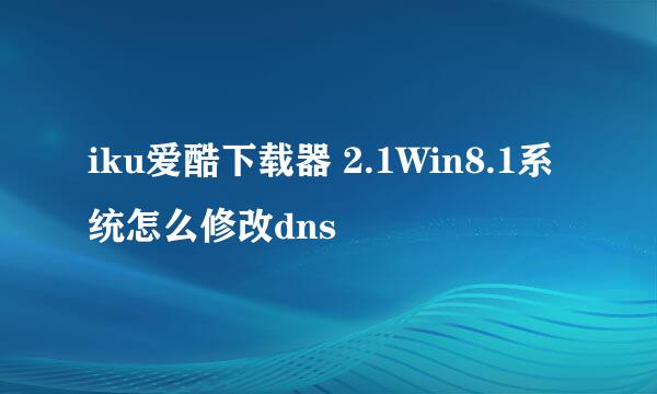 iku爱酷下载器 2.1Win8.1系统怎么修改dns