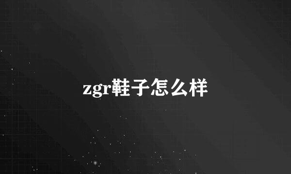 zgr鞋子怎么样