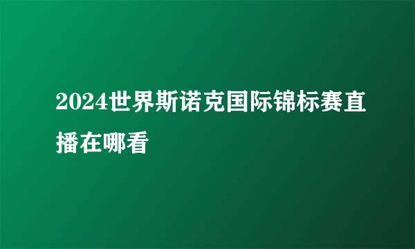 2024世界斯诺克国际锦标赛直播在哪看