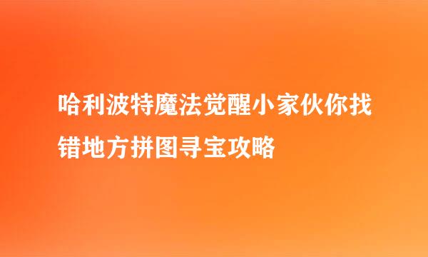 哈利波特魔法觉醒小家伙你找错地方拼图寻宝攻略