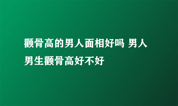 颧骨高的男人面相好吗 男人男生颧骨高好不好