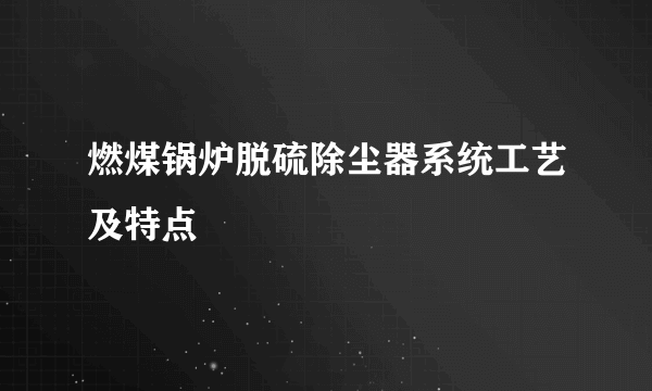 燃煤锅炉脱硫除尘器系统工艺及特点