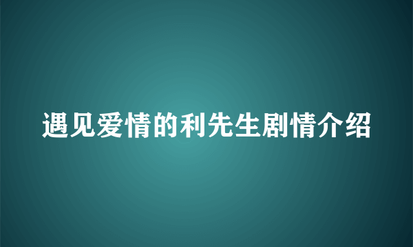 遇见爱情的利先生剧情介绍