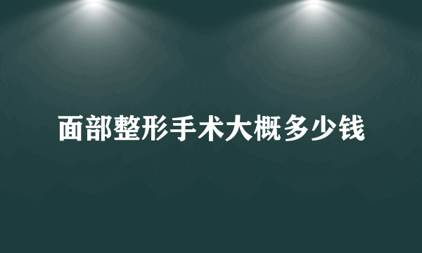 面部整形手术大概多少钱