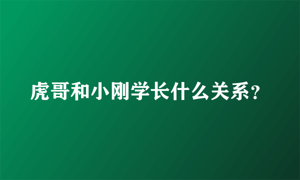 虎哥和小刚学长什么关系？