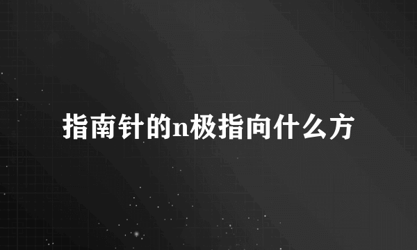 指南针的n极指向什么方