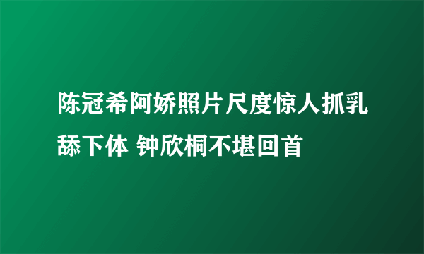 陈冠希阿娇照片尺度惊人抓乳舔下体 钟欣桐不堪回首