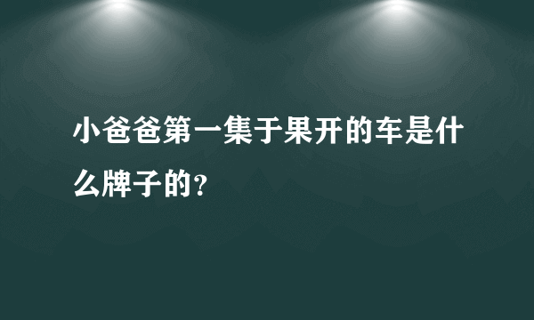 小爸爸第一集于果开的车是什么牌子的？