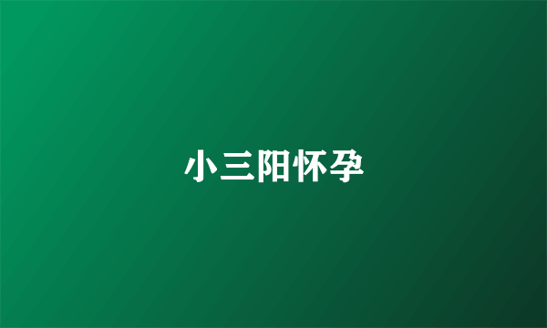 小三阳怀孕