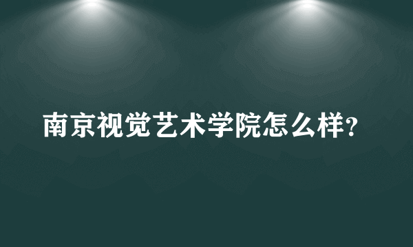 南京视觉艺术学院怎么样？