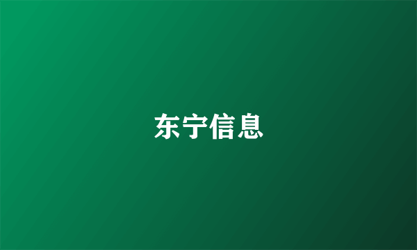 东宁信息