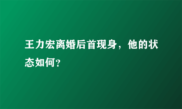 王力宏离婚后首现身，他的状态如何？