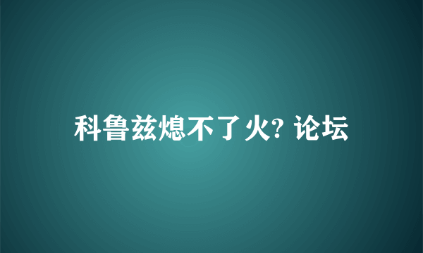 科鲁兹熄不了火? 论坛