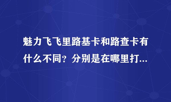 魅力飞飞里路基卡和路查卡有什么不同？分别是在哪里打的?+10后能不能变成U呢？？