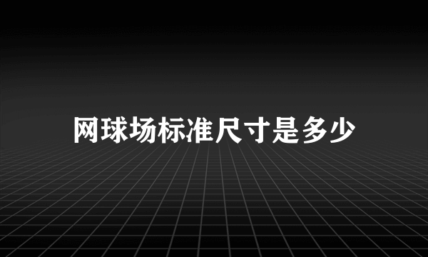 网球场标准尺寸是多少