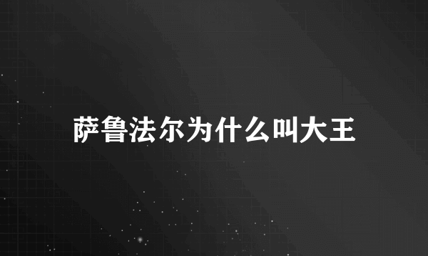 萨鲁法尔为什么叫大王