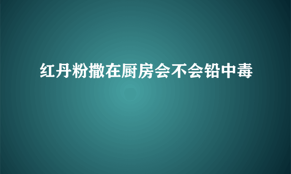 红丹粉撒在厨房会不会铅中毒