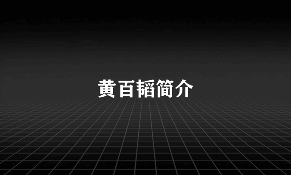 黄百韬简介