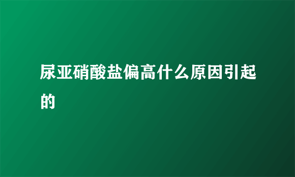 尿亚硝酸盐偏高什么原因引起的