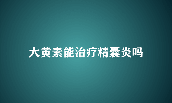 大黄素能治疗精囊炎吗