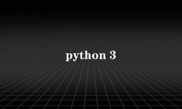 python 3