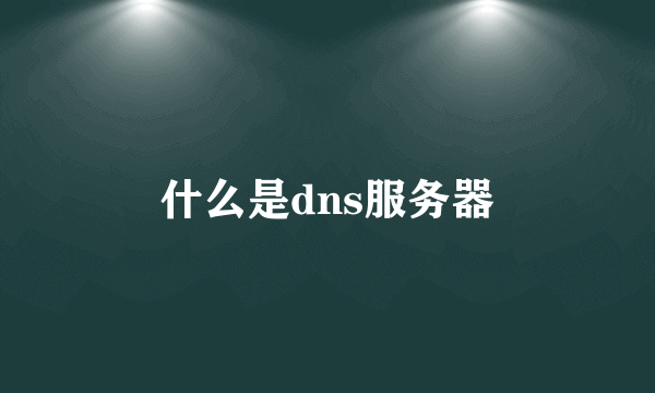 什么是dns服务器