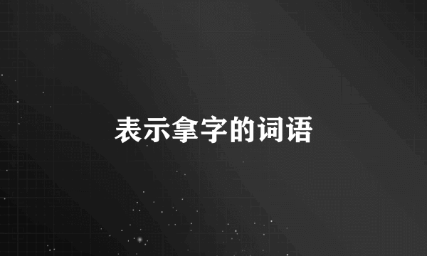 表示拿字的词语