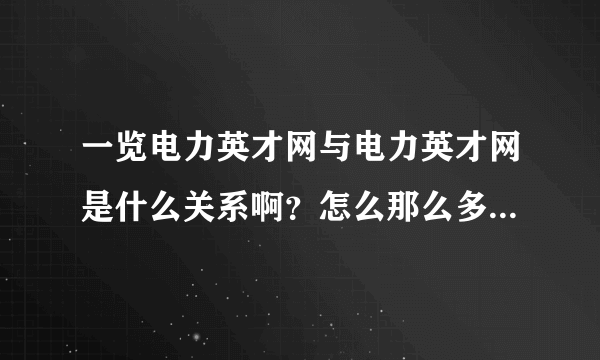 一览电力英才网与电力英才网是什么关系啊？怎么那么多电力英才网，看得我都晕了。