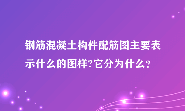 钢筋混凝土构件配筋图主要表示什么的图样?它分为什么？